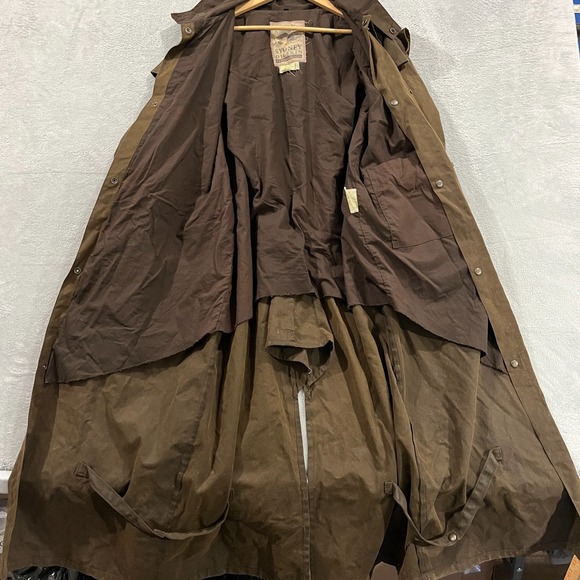 Sydney Oilskin Coat Mens 2XLCanvas Wax‎ Duster Equestrian Western Australian VTG - Picture 6 of 15